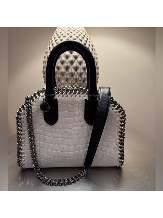 Stella McCartney Handbags - Stella McCartney - Falabella Mini Faux Croc Embossed Box Bag with Crossbody EUC